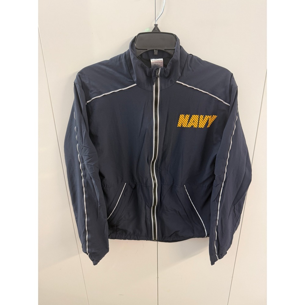 US Navy PT Jacket SND Manufacturing Blue Reflective Training XXS Short